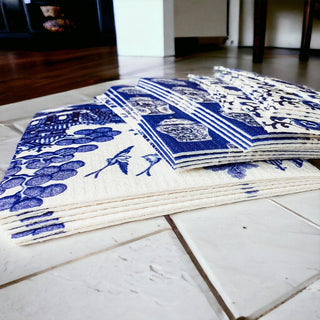 Chinoiserie Biodegradable Kitchen Cloth – Eco-Friendly Multipurpose Cleaning Cloth