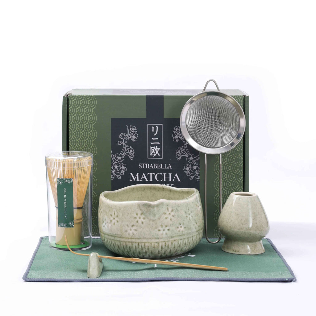 Strabella Matcha Whisk Set – Complete Bamboo & Ceramic Tea Set