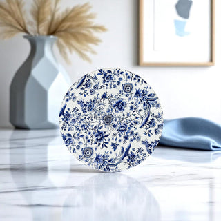Blue & White Chinoiserie Ceramic Coasters – Classic Porcelain-Inspired Designs