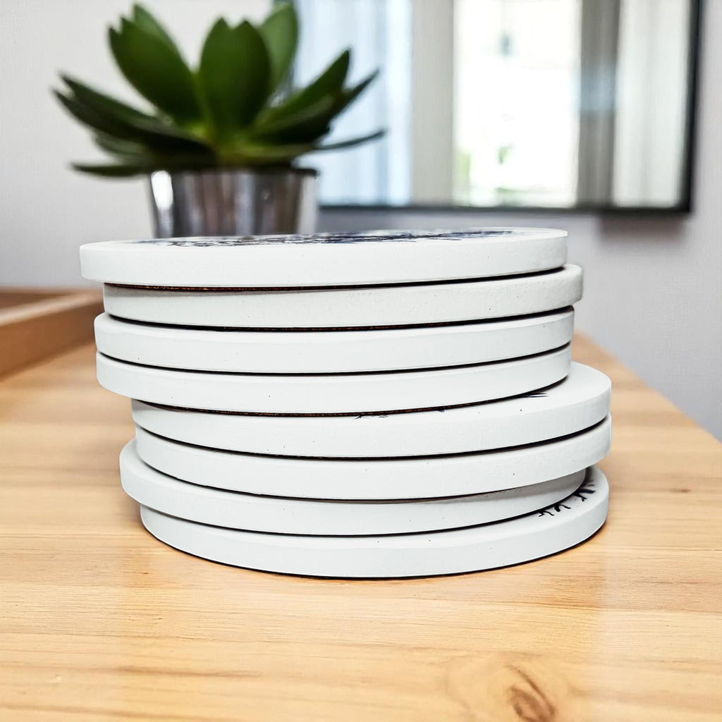 Blue & White Chinoiserie Halloween Coasters – Set of 8 Designs