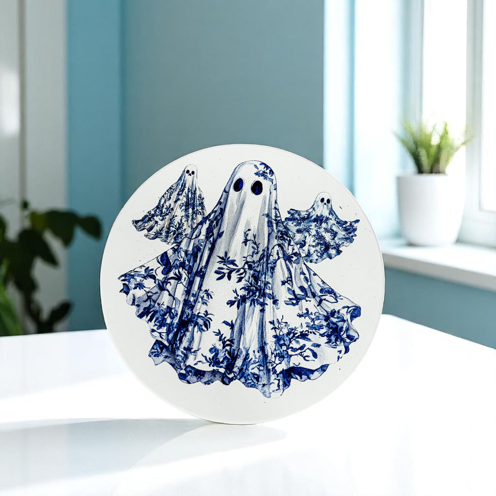 Blue & White Chinoiserie Halloween Coasters – Set of 8 Designs