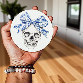 Blue & White Chinoiserie Halloween Coasters – Set of 8 Designs