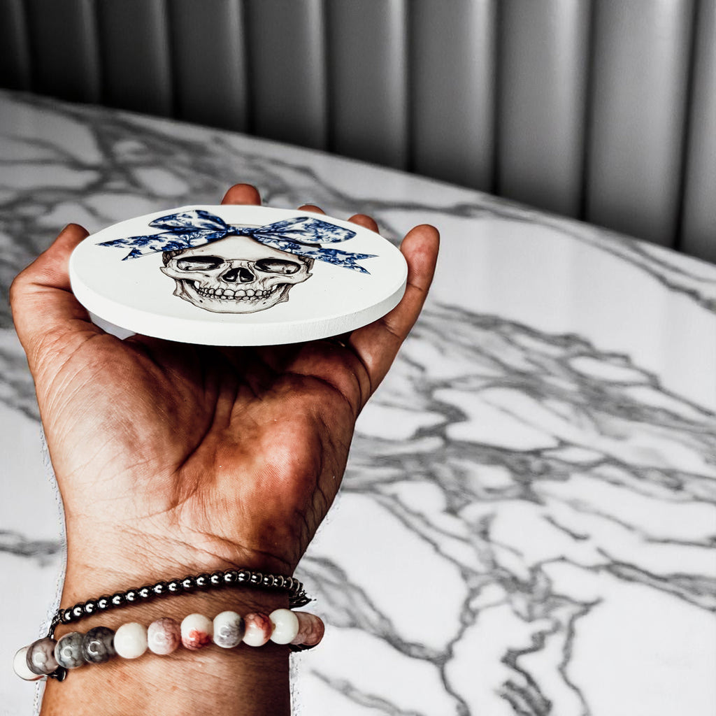 Blue & White Chinoiserie Halloween Coasters – Set of 8 Designs