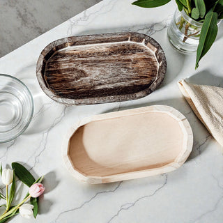 Rustic Wooden Trinket Tray – Handmade Paulownia Wood Organizer