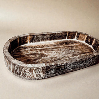 Rustic Wooden Trinket Tray – Handmade Paulownia Wood Organizer