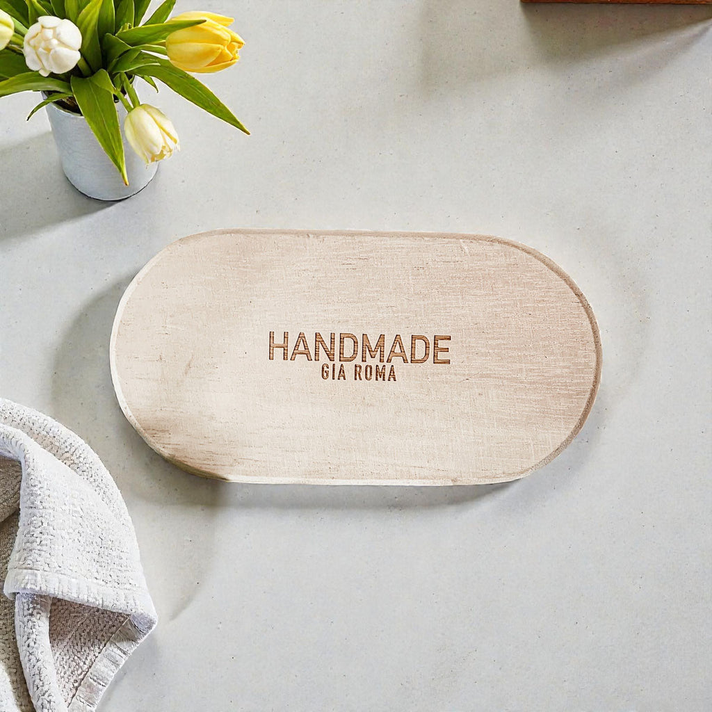 Rustic Wooden Trinket Tray – Handmade Paulownia Wood Organizer