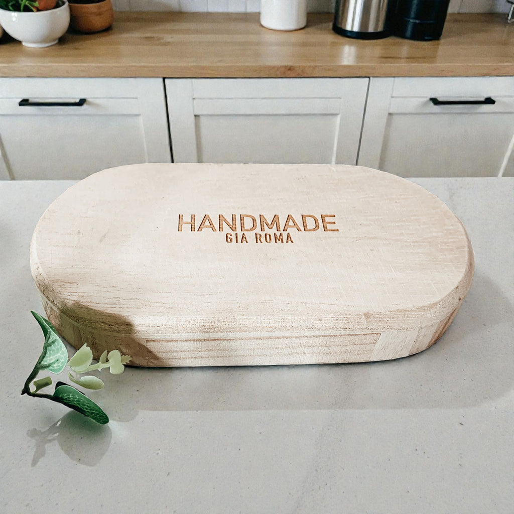 Rustic Wooden Trinket Tray – Handmade Paulownia Wood Organizer