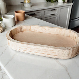 Rustic Wooden Trinket Tray – Handmade Paulownia Wood Organizer