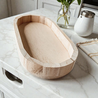 Rustic Wooden Trinket Tray – Handmade Paulownia Wood Organizer