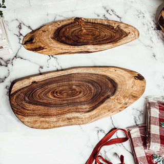 Holiday Charcuterie Board & Tartan Kitchen Towel Set – Merry or Joyful