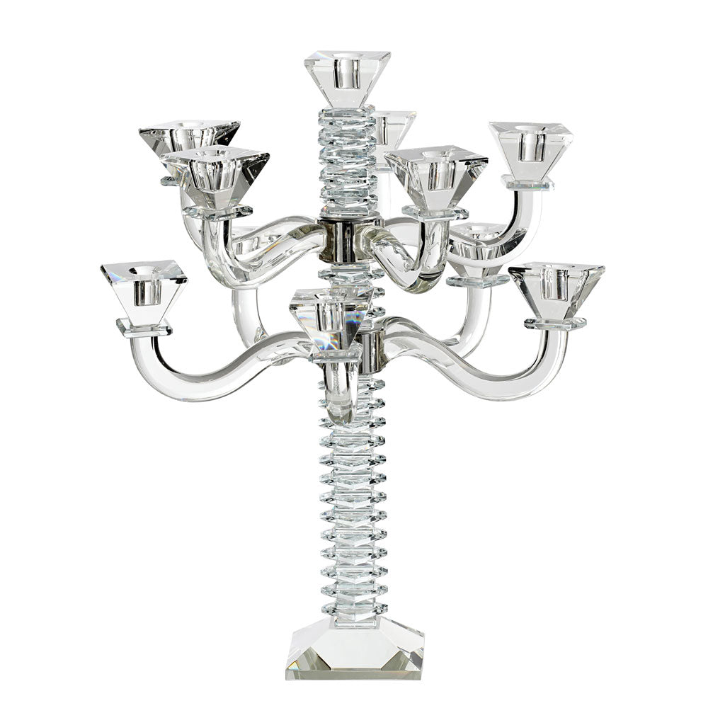 Stacked Design Crystal Candelabra
