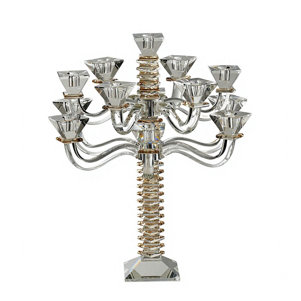 Stacked Design Crystal Candelabra
