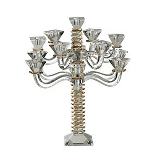 Stacked Design Crystal Candelabra