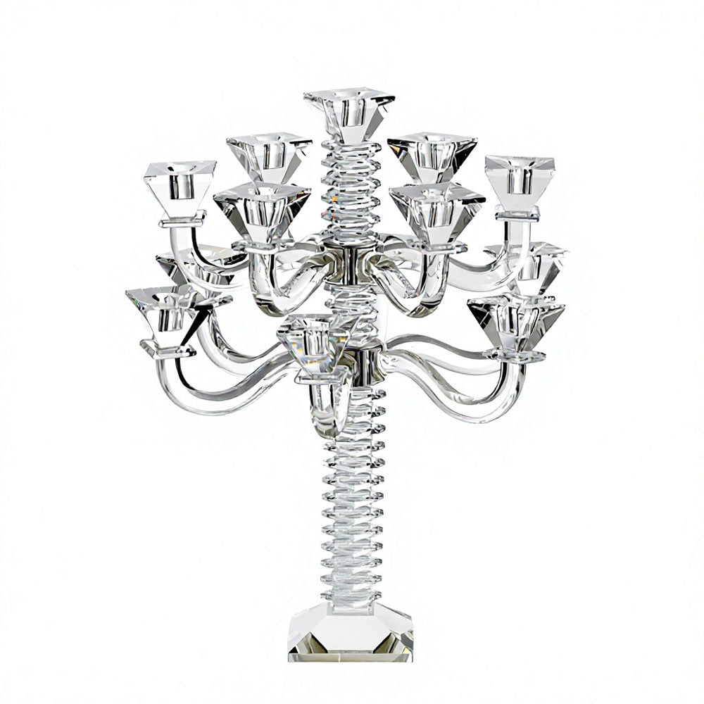 Stacked Design Crystal Candelabra