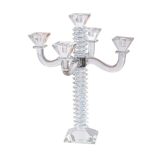 Stacked Design Crystal Candelabra