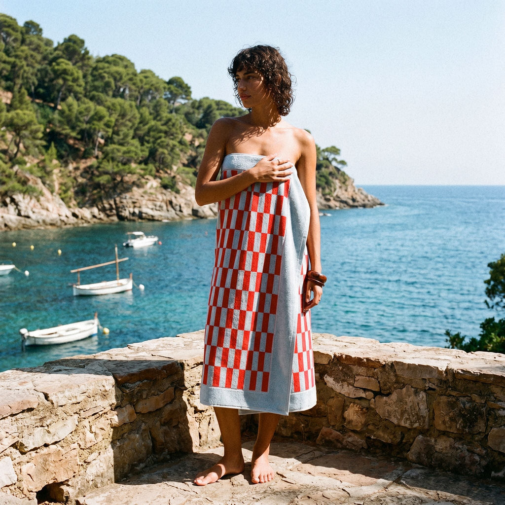 Pietra Checkered Australian Cotton Towels