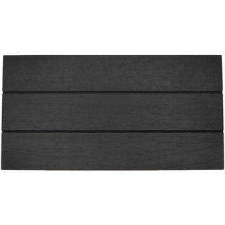 Black Rectangular Wood Tray
