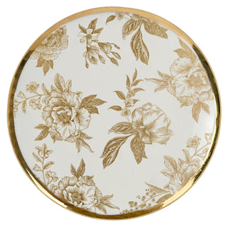 Gold Delft Ceramic Trinket Box with Lid