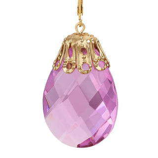 Pink Briolette Crystal Earrings