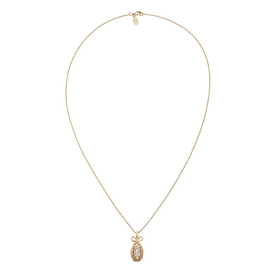 Pavé Crystal Egg Pendant Necklace