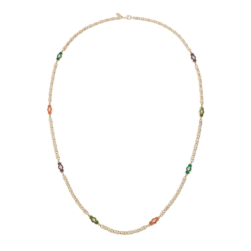 Guilloché Enamel Station Necklace
