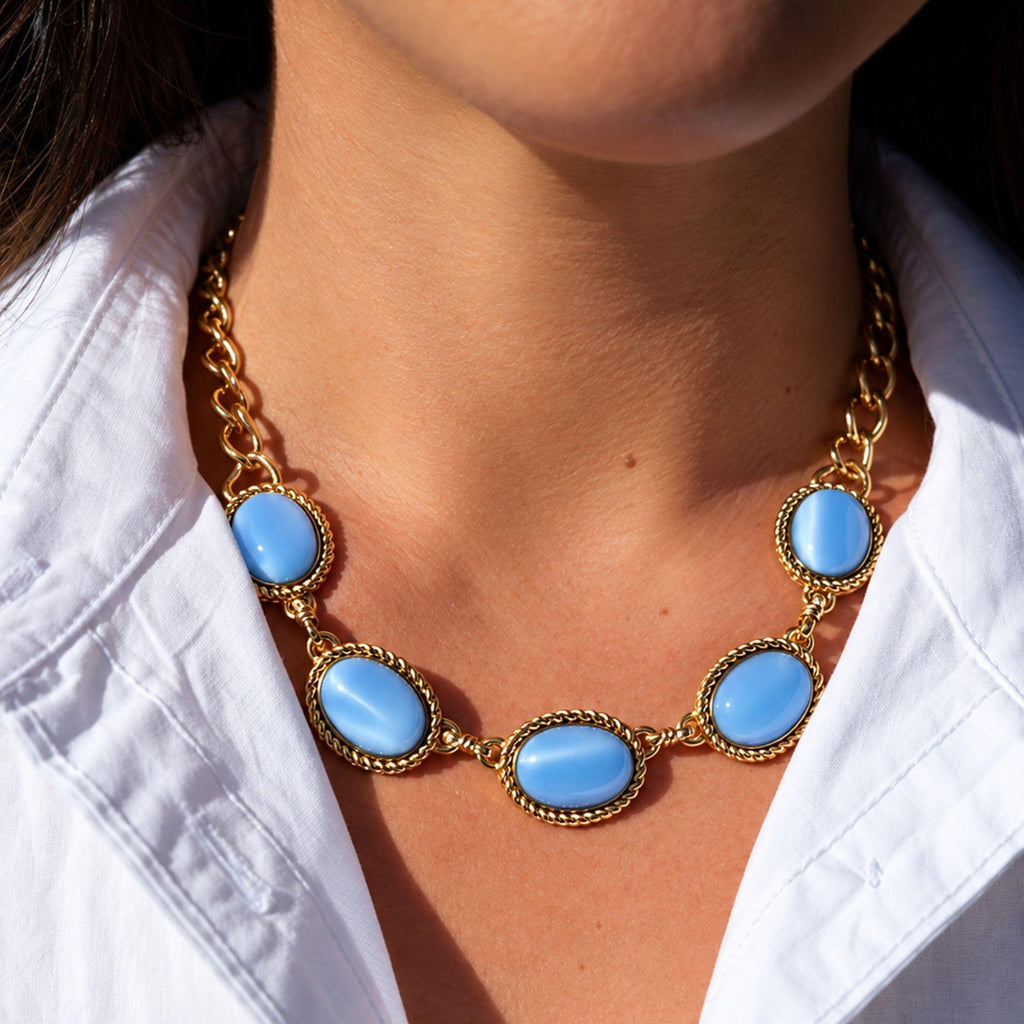 Blue Moonstone Necklace