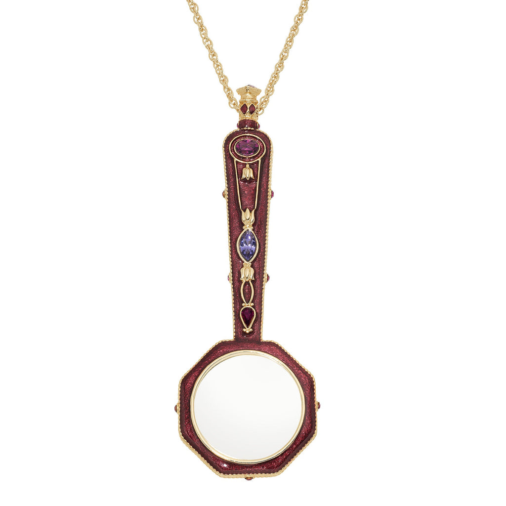 Enamel Magnifying Glass Necklace