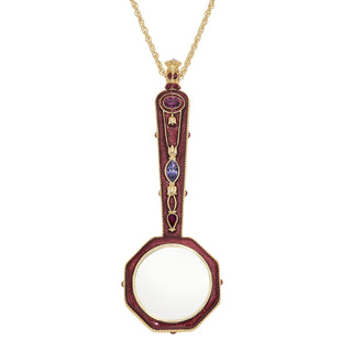Enamel Magnifying Glass Necklace