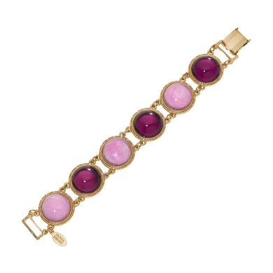 Round Amethyst & Lilac Bracelet
