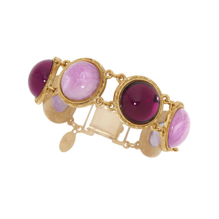 Round Amethyst & Lilac Bracelet
