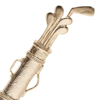Gold Golf Clubs Magnifying Glass