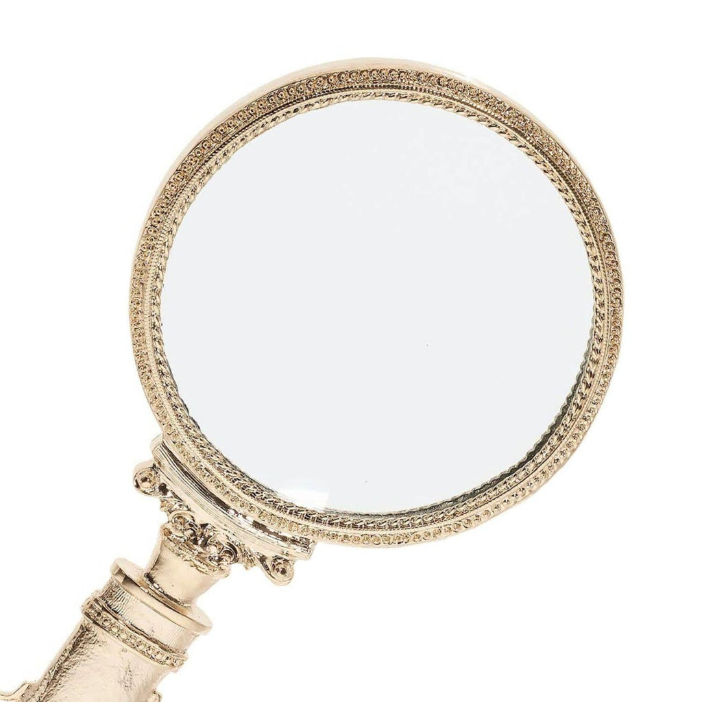Gold Golf Clubs Magnifying Glass