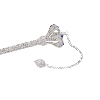 Torah Pointer with Sapphire Crystals | Yad