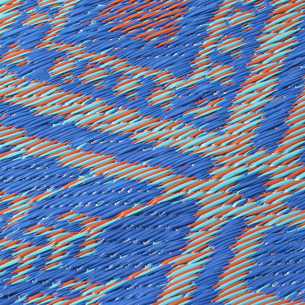 Jodhpur Multi Blue Boho Reversible Outdoor Patio Rug