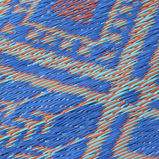 Jodhpur Multi Blue Boho Reversible Outdoor Patio Rug