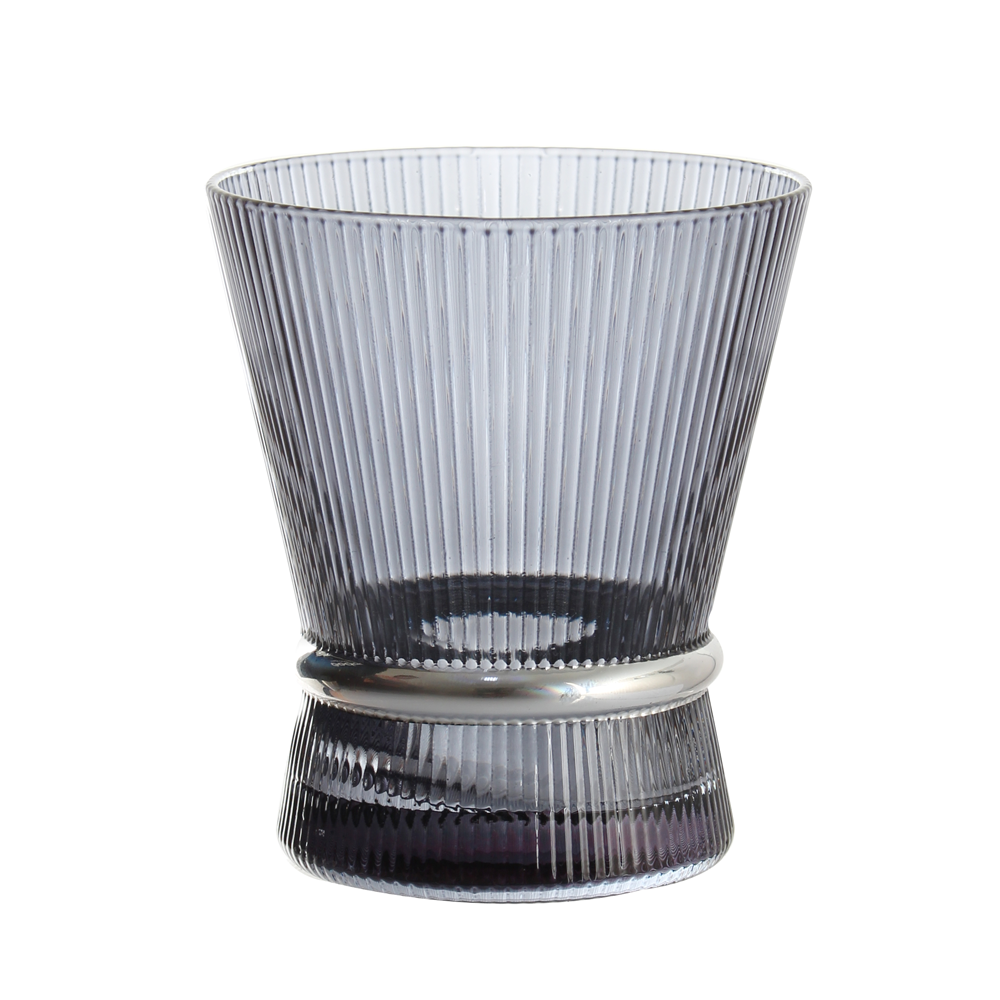 Ribbed Short Glasses with Band 6pk
