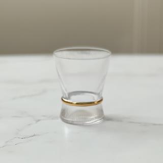 Ribbed Short Glasses with Band 6pk