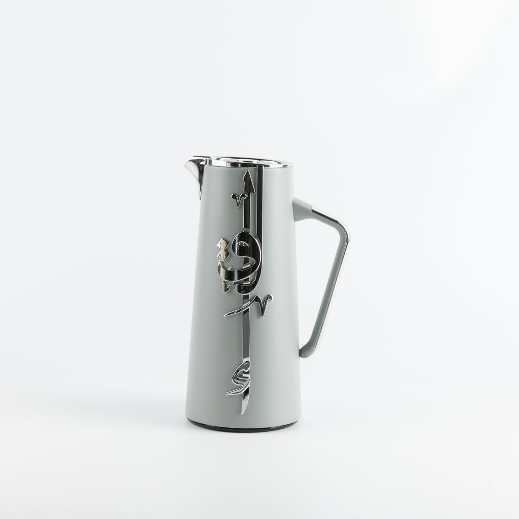 Liqaa Vacuum Flask Thermos – Grey & Silver, Premium Insulated Flask for Hot & Cold Drinks