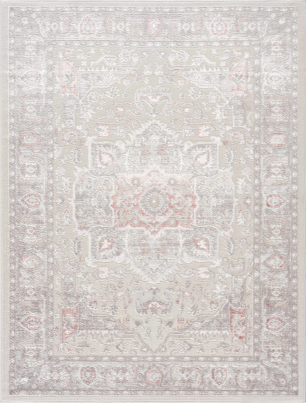 Damla Area Rug – Contemporary Neutral Washable Floor Carpet