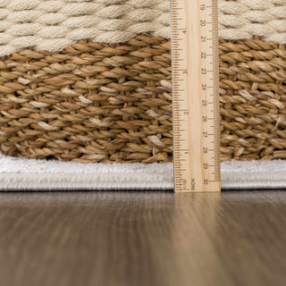 Damla Area Rug – Contemporary Neutral Washable Floor Carpet