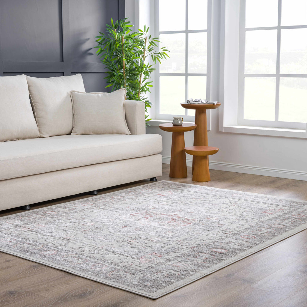 Damla Area Rug – Contemporary Neutral Washable Floor Carpet