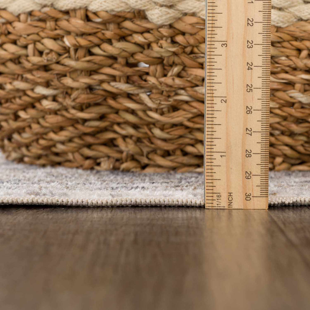 Rudo Beige Flat Pile Washable Rug – Stylish Neutral Living Room Carpet