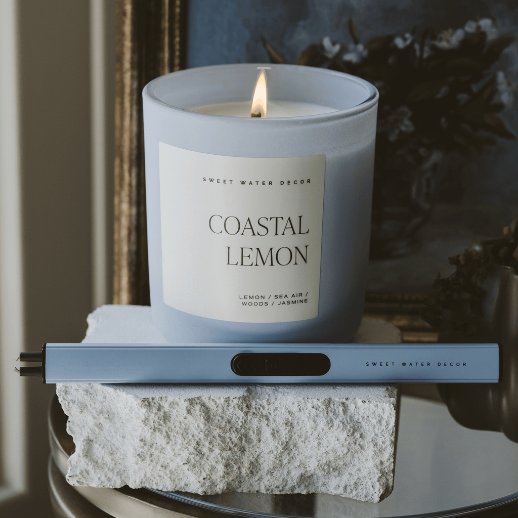 Light Blue Rechargeable Electric Candle Lighter
