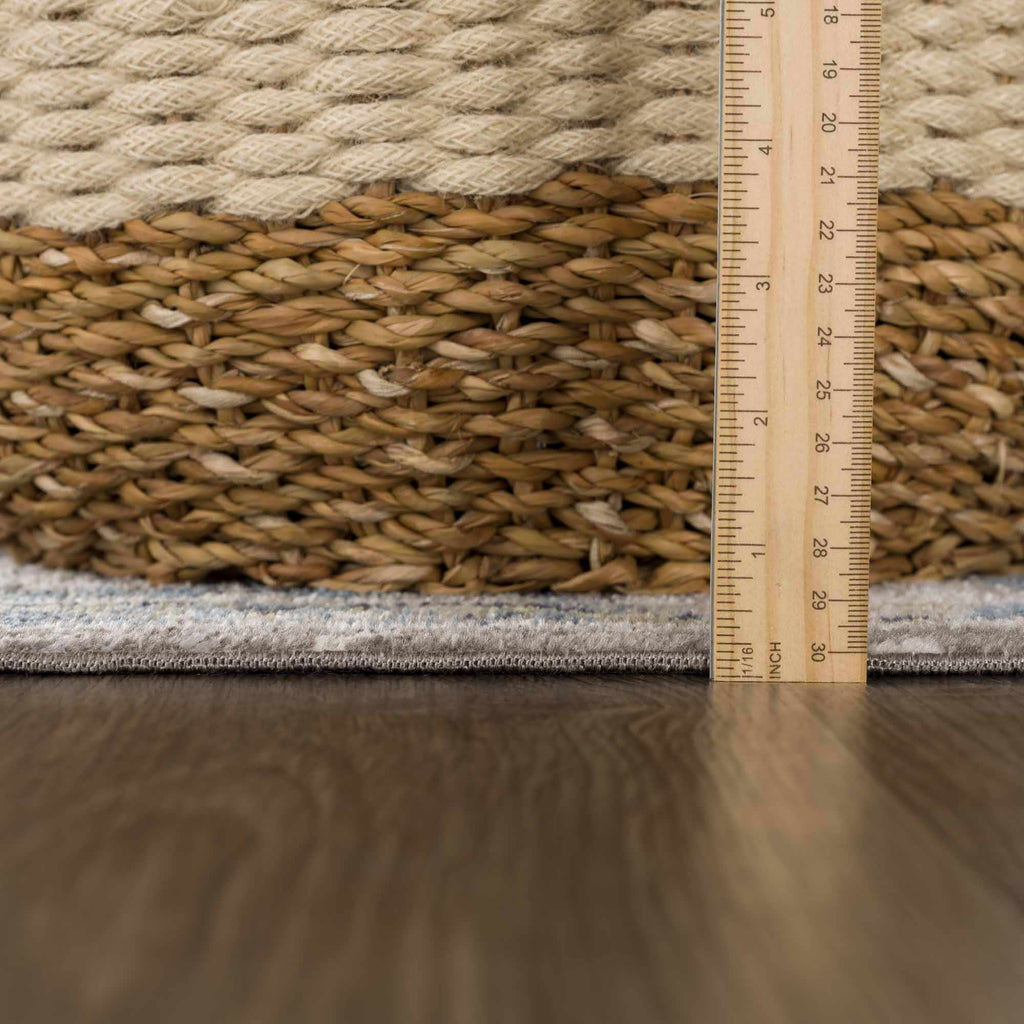 Cabacungan Gray Blue Washable Area Rug – Contemporary Living Room Carpet