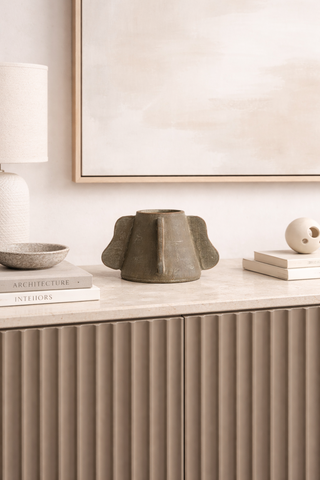 Lyra Handcrafted Terracotta Decorative Vessel