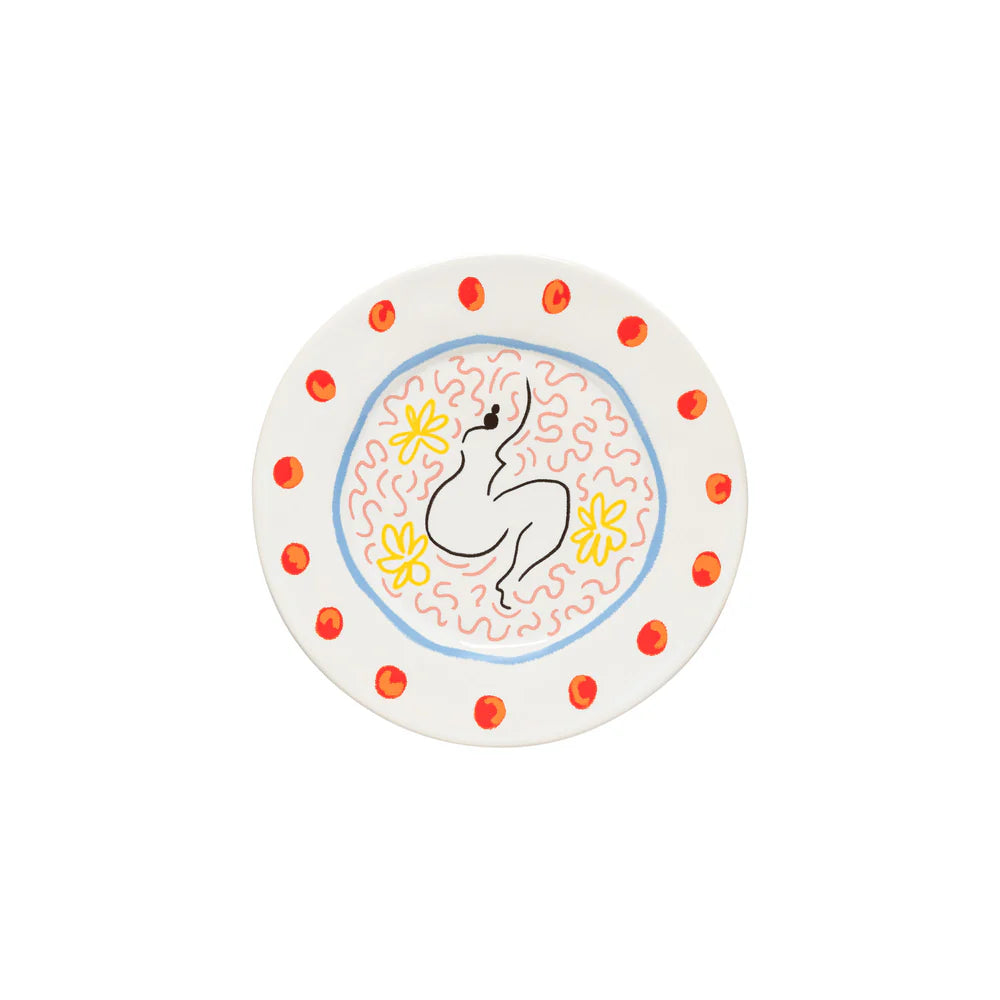 Summer Bliss Salad & Dessert Plate – White