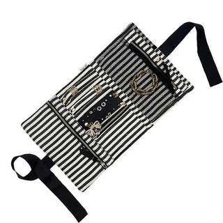 Large Jewelry Roll, Travel Pouch – Pink/Blush