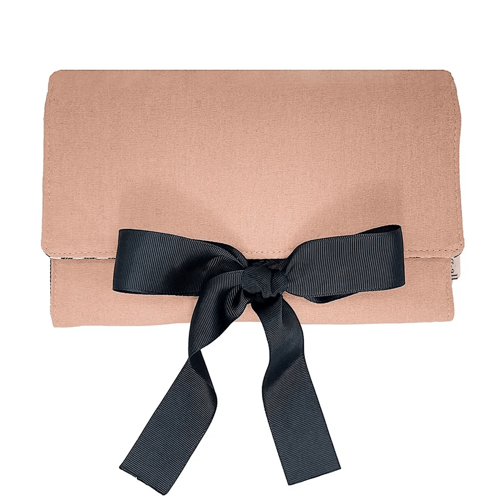 Large Jewelry Roll, Travel Pouch – Pink/Blush