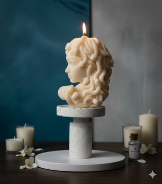 Large Medusa Candle β Myth Meets Modern Art