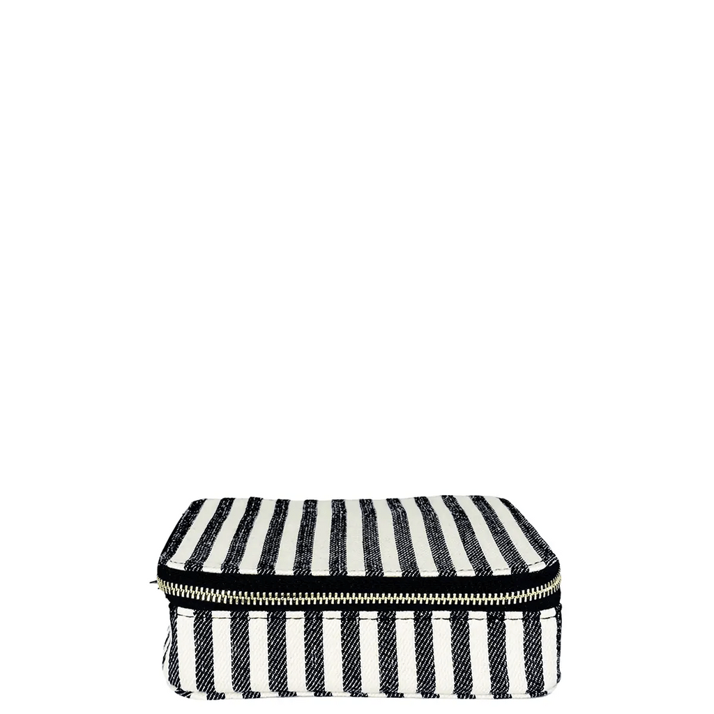 Large Pill Travel Case with Individual Daily Pill Organizer – Striped